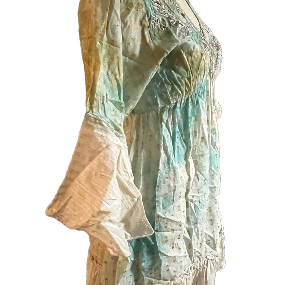 NWT  small boho shirt light green by sacred thread lightweight trending - Picture 6 of 13